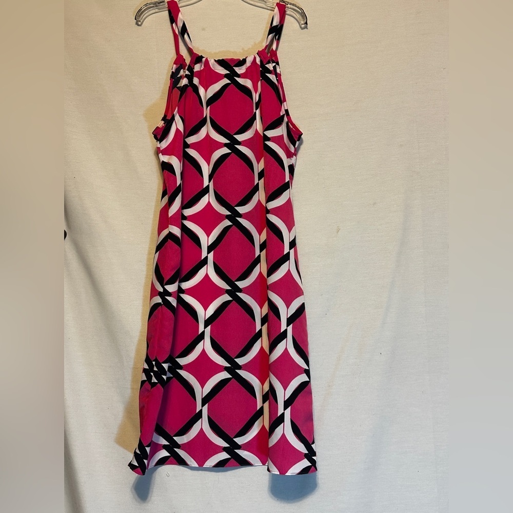 Crown & Ivy Pink and Black Halter Sundress